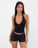 Image of Erna Short in Drape Mini Sequin Black