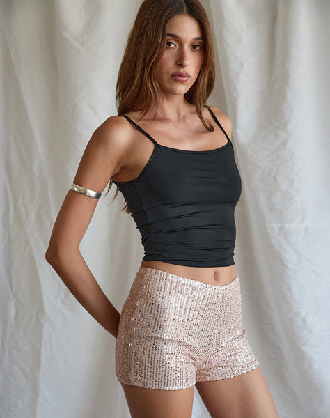 Image of Erna Micro Short in Sequin Bronze