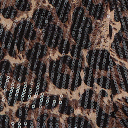 Erna Shorts in Leopard Sequin Brown