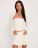 Image of Suri Rib Shrug Top in Ivory