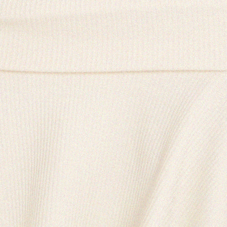 Orla Micro Mini Rib Skirt in Ivory