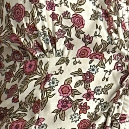 Esau Tie Front Top in Vintage Bloom Ivory