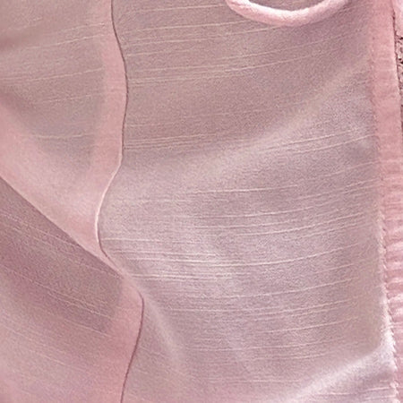 Esau Tie Front Top in Light Pink Private Slub