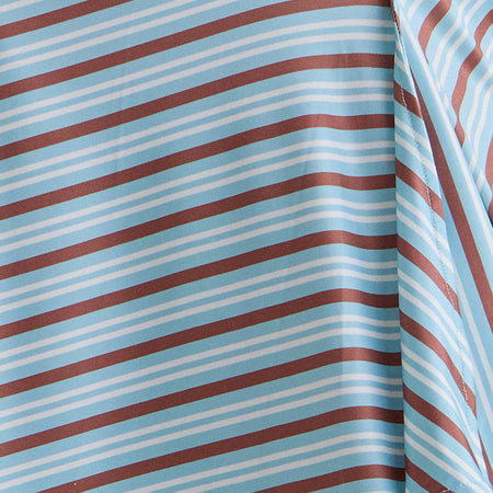 Esmeray Midi Skirt in Diagonal Stripe Light Blue