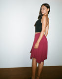 Image of Esmeray Midi Skirt in Burgundy