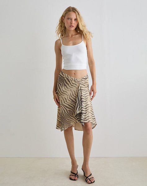 Image of Esmeray Midi Skirt in Wild Animal Neutral