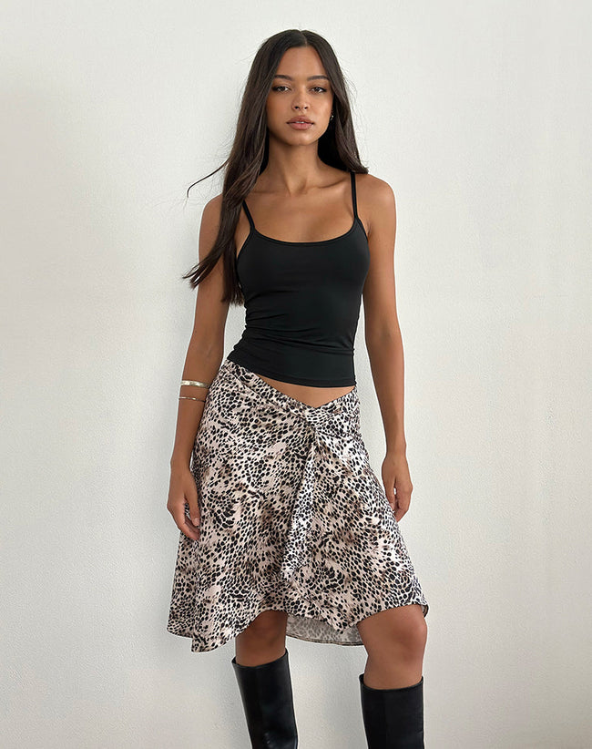 Image of Esmeray Midi Skirt in Wild Leopard Print