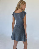 Image of Estrella Cowl Neck Mini Dress in Black Shimmer