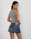 Image of Etta Vest in Sheer Mesh Grey