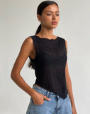 image of Etta Knitted Vest Top in Black