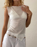 Image of Etta Knitted Vest Top In Ivory