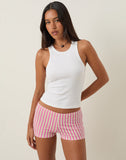 Image of Eunia Micro Shorts in Candy Stripe Pink