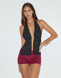 Image of Eunia Short in Burgundy