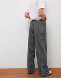 Image of Eunice Trouser in Black and White Stripe