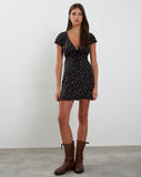 Image of Evilia Mini Dress in Pretty Petal Black