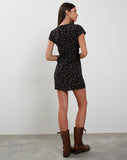 Image of Evilia Mini Dress in Pretty Petal Black