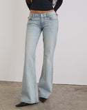 Image of Extra Low Rise Flare in Breeze Blue Wash
