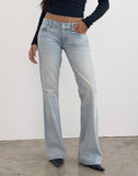 Image of Extra Low Rise Flare in Breeze Blue Wash