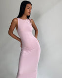 image of Elinor Maxi Dress in Slinky Baby Pink