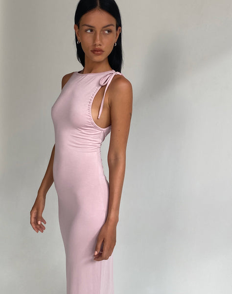 image of Elinor Maxi Dress in Slinky Baby Pink