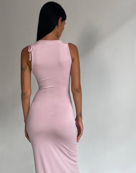 image of Elinor Maxi Dress in Slinky Baby Pink