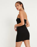 Image of Farasya Mini Dress in Black with Eyelet