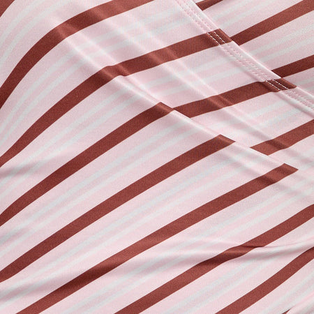 Fayez Top in Slinky Diagonal Stripe Pink