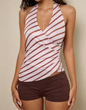 Image of Fayez Top in Slinky Diagonal Stripe Pink