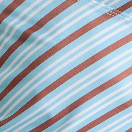 Fayez Slinky Top in Diagonal Striped Light Blue