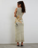 Image of Fayola Printed Maxi Dress in Yellow Lily Print