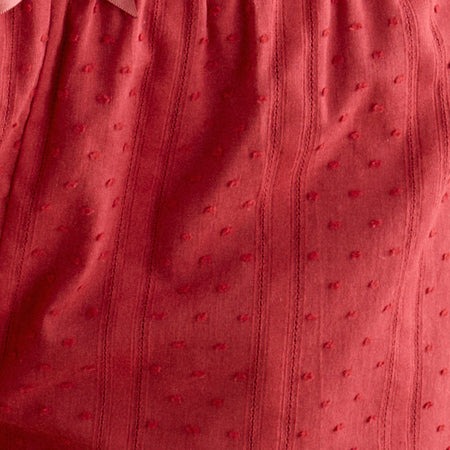 Sumi Shorts in Cotton Dobby Red
