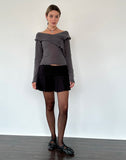 Image of Febby Sheer Knit Jumper in Dark Charcoal