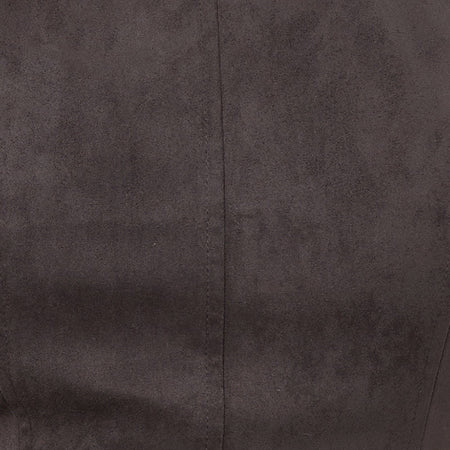 Felia Tie Back Top in Faux Suede Dark Chestnut