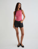 Image of Felia Tie Back Top in Red Gingham