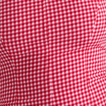 FELIA TIE BACK TOP RED GINGHAM