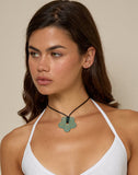 Image of Flower Necklace in Resin Blue