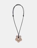 Image of Flower Necklace in Resin Brown