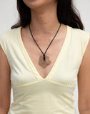 Image of Flower Necklace in Resin Brown