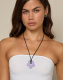 Image of Flower Necklace in Resin Lilac