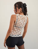 Image of Franka Tank Top in Sequin Lace Ivory