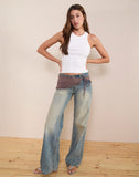 Image of Fringe Belt in Linen Deep Taupe
