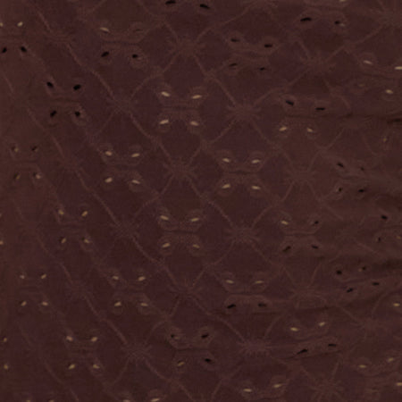 Fukama Sleeveless Top in Stretch Broderie Brown