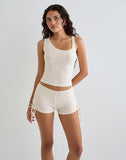 Image of Fukama Sleeveless Top in Stretch Broderie Cream