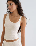 Image of Fukama Sleeveless Top in Stretch Broderie Cream