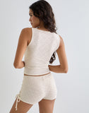 Image of Fukama Sleeveless Top in Stretch Broderie Cream