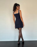 Image of Gabija Tailored Mini Dress in Navy