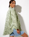 Image of Gane Shirt in Marble Green