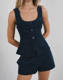 Image of Wiluta Shorts in Baby Cord Navy