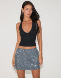 Image of Garida Mini Skirt in Silver Sequin