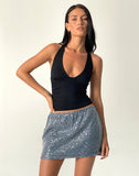 Image of Garida Mini Skirt in Silver Sequin